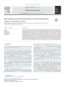 Egg Recognition and Chick Discrimination in Colonial Breeding Birds