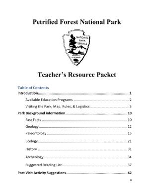 Petrified Forest National Park Teacher's