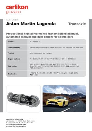 Aston Martin Lagonda Transaxle