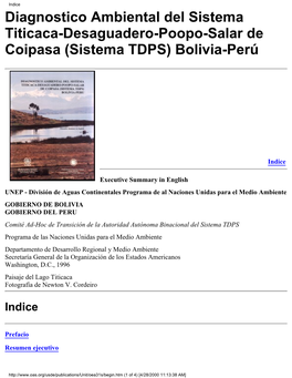 (Sistema TDPS) Bolivia-Perú