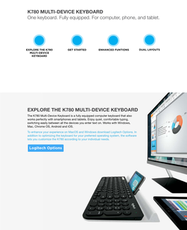 Explore the K780 Multi-Device Keyboard K780 Multi