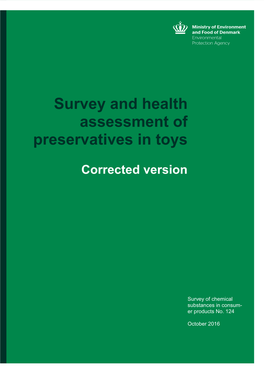 Survey and Health Assessment of Preservatives in Toys