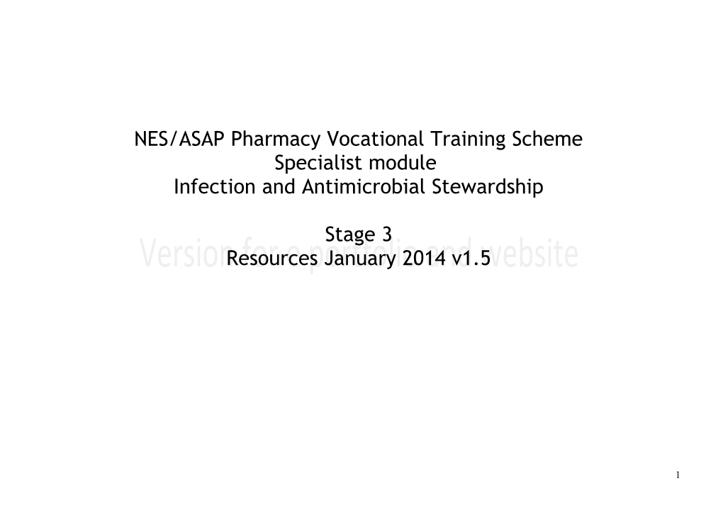 Scottish Hospital Pharmacist S Vocational Training Scheme