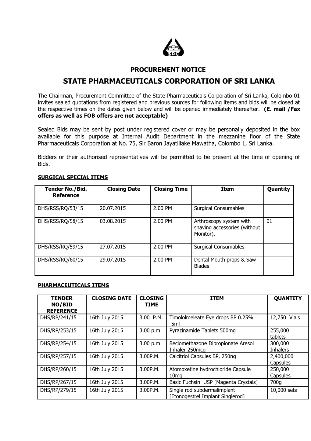 State Pharmaceuticals Corporation of Sri Lanka s6