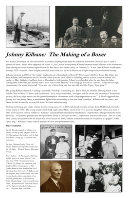 Johnny Kilbane: the Making of a Boxer