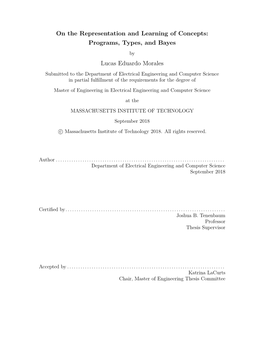 Programs, Types, and Bayes Lucas Eduardo Morales