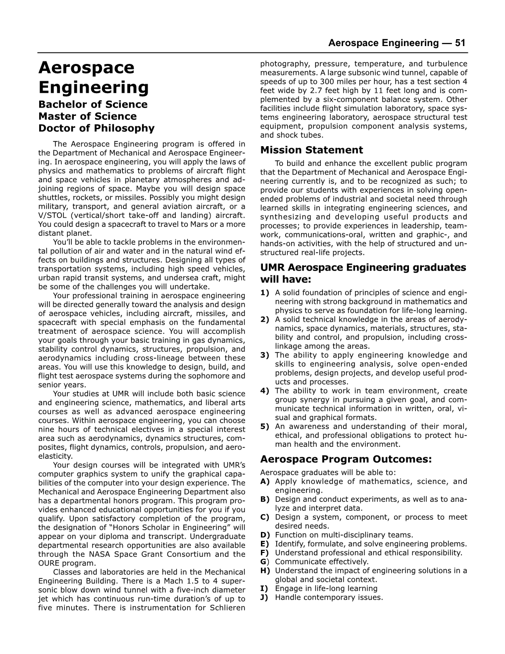 Aerospace Engineering — 51