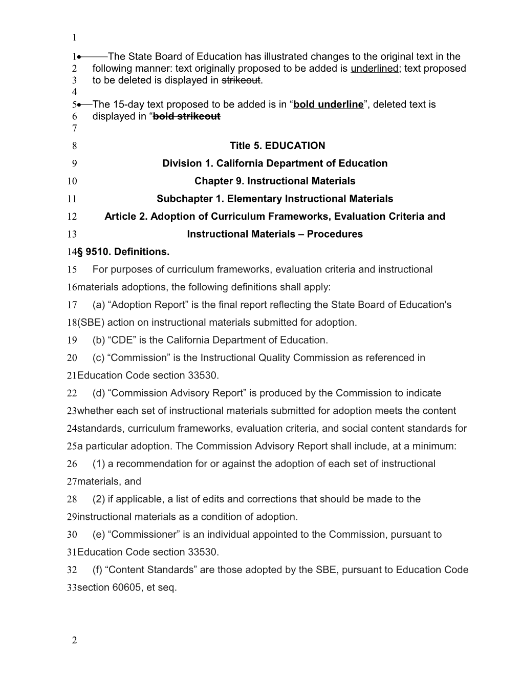 CFIRD Final Regulations - Laws & Regulations (CA Dept of Education)