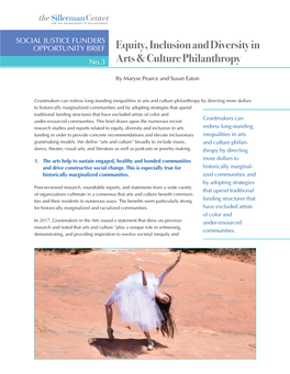 Equity, Inclusion and Diversity in Arts & Culture Philanthropy