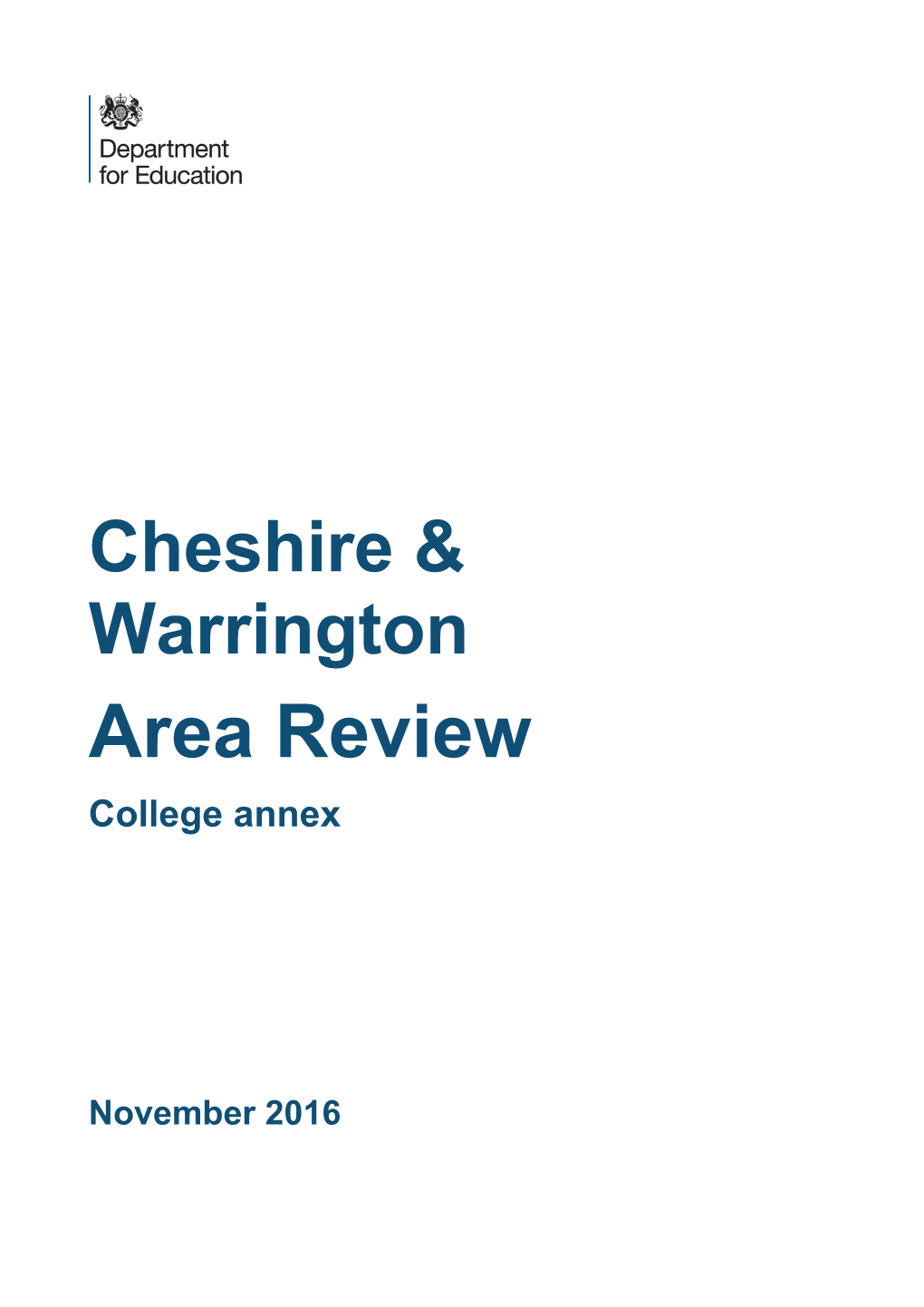 Cheshire & Warrington Area Review