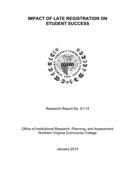 Impact of Late Registration on Student Success