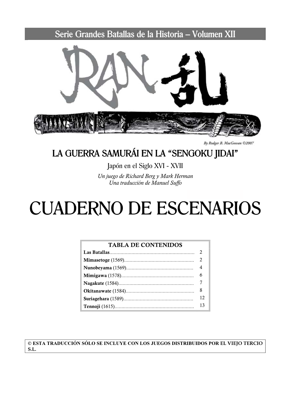 Cuaderno De Escenarios