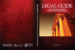 Legal Guide for Arkansas Nonprofit and Volunteer Organizations Second Edition