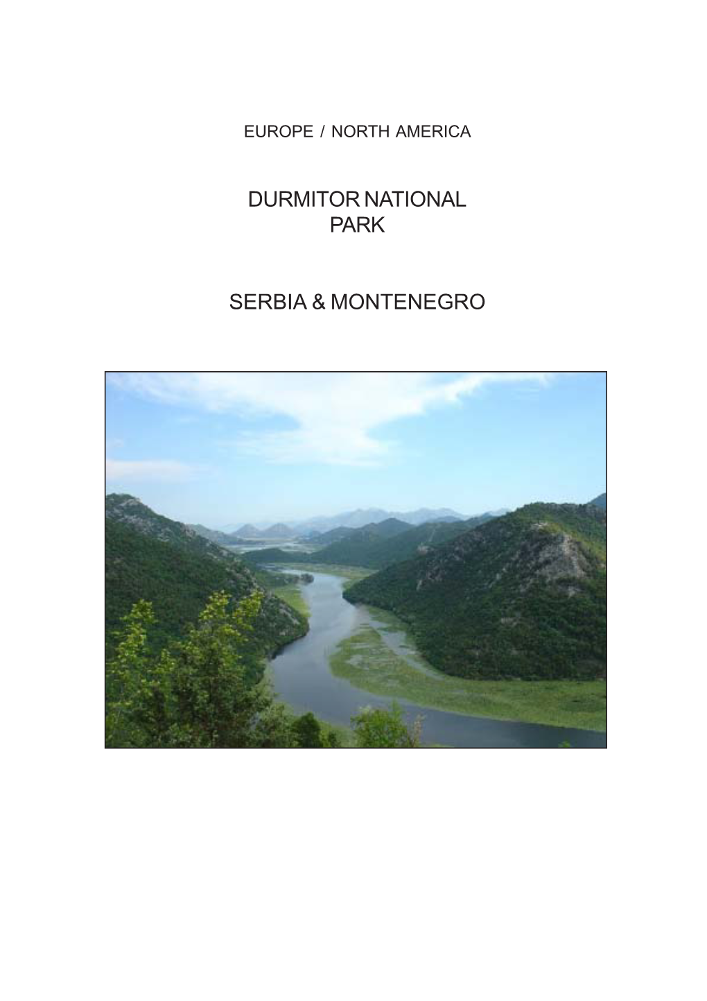 Durmitor National Park Serbia & Montenegro