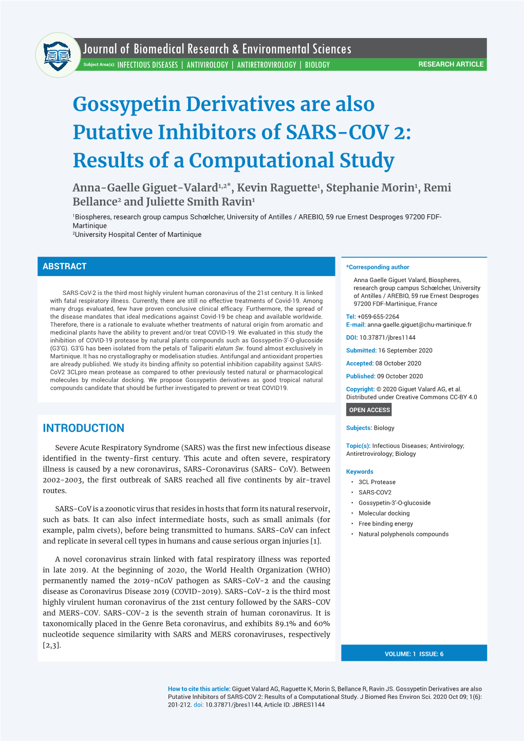 Gossypetin Derivatives Are Also Putative Inhibitors of SARS-COV 2: Results of a Computational Study