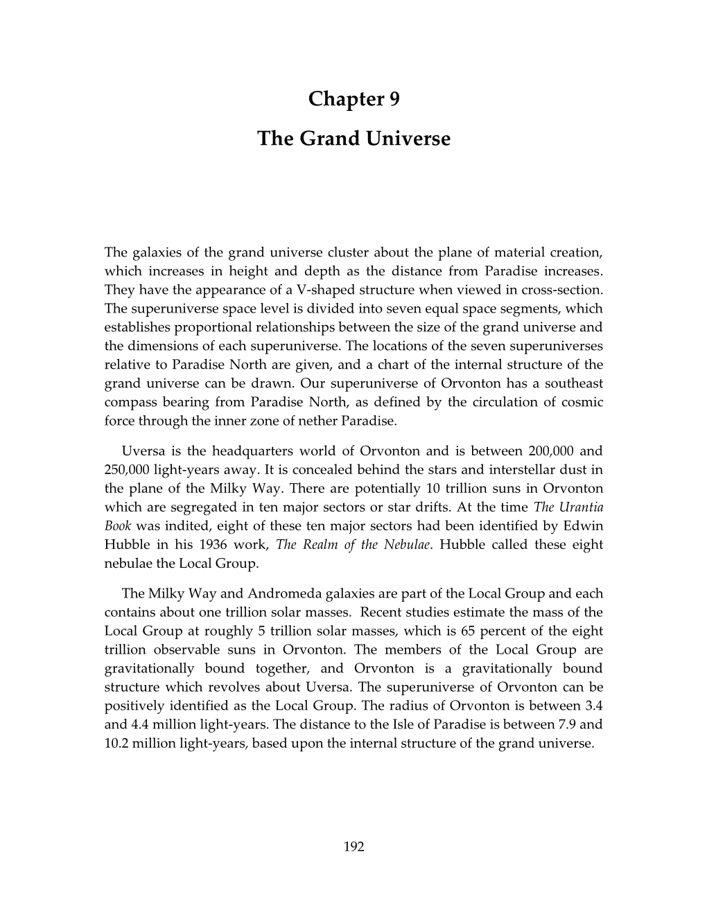 9. the Grand Universe
