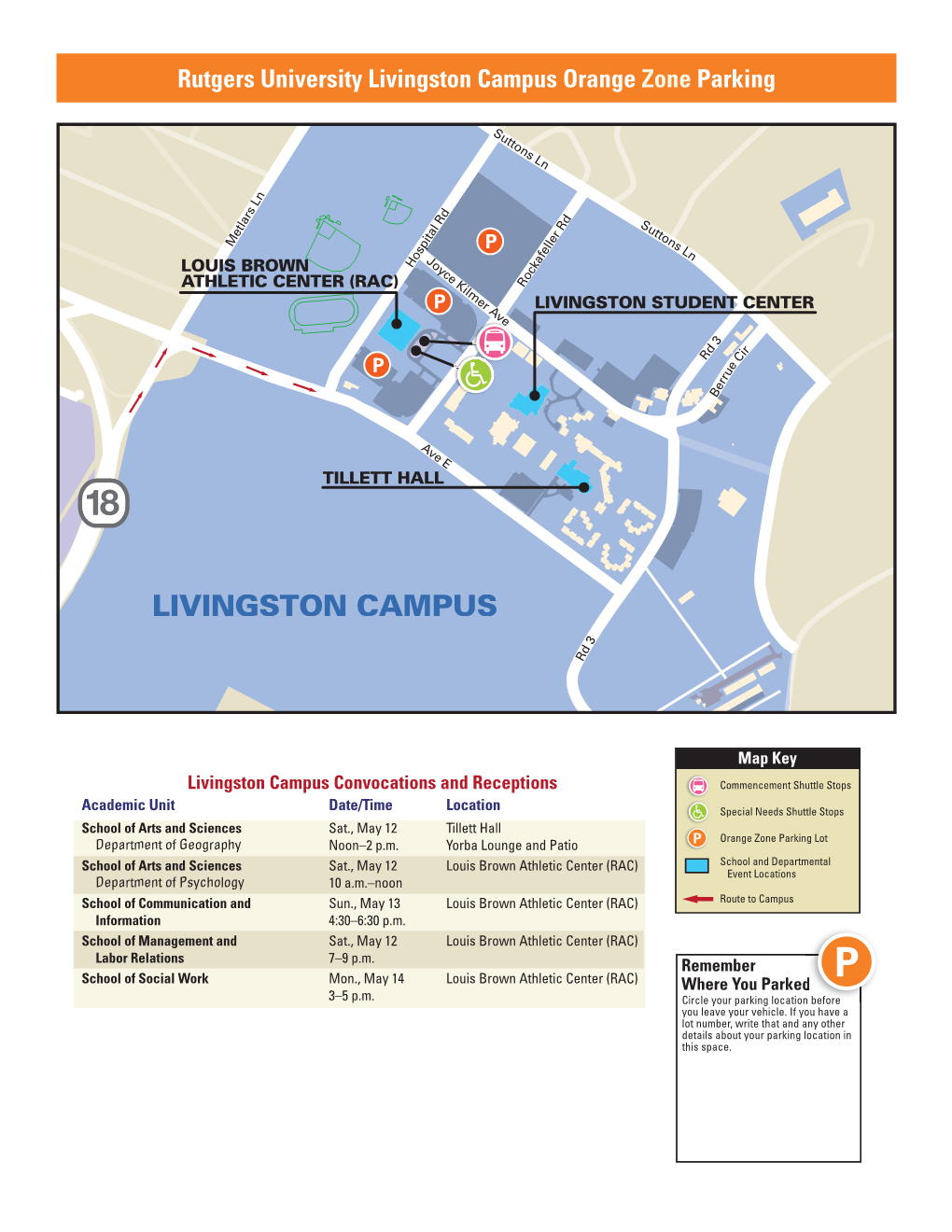 Livingston Campus Orange Zone Parking