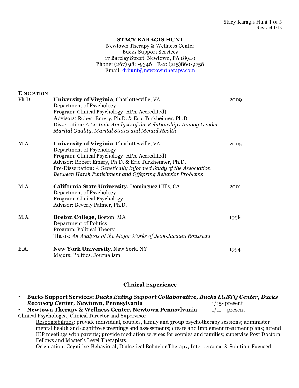 Thesis: an Analysis of the Major Works of Jean-Jacques Rousseau