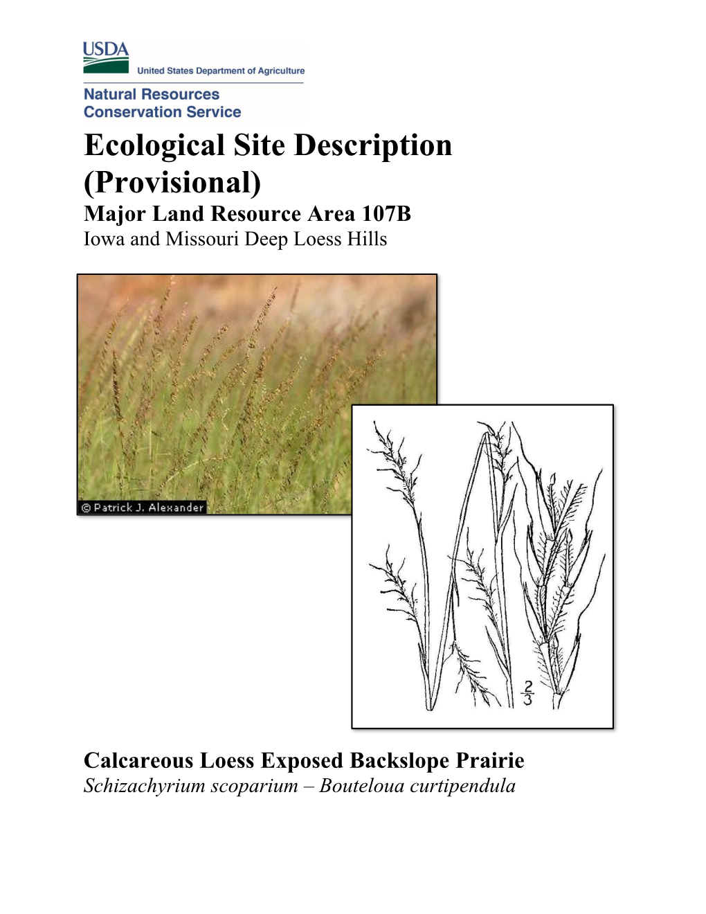 Ecological Site Description (Provisional) Major Land Resource Area 107B Iowa and Missouri Deep Loess Hills