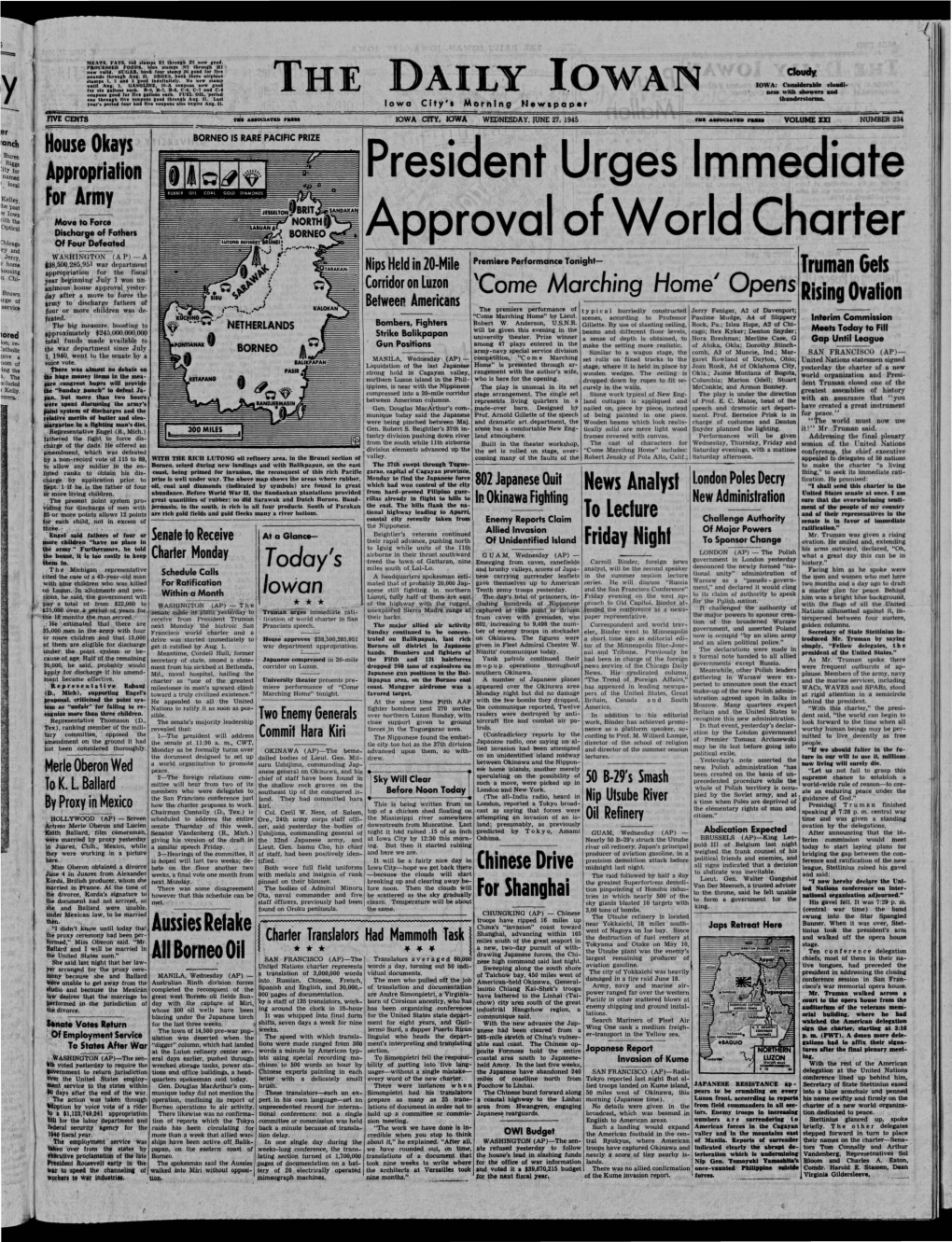 Daily Iowan (Iowa City, Iowa), 1945-06-27