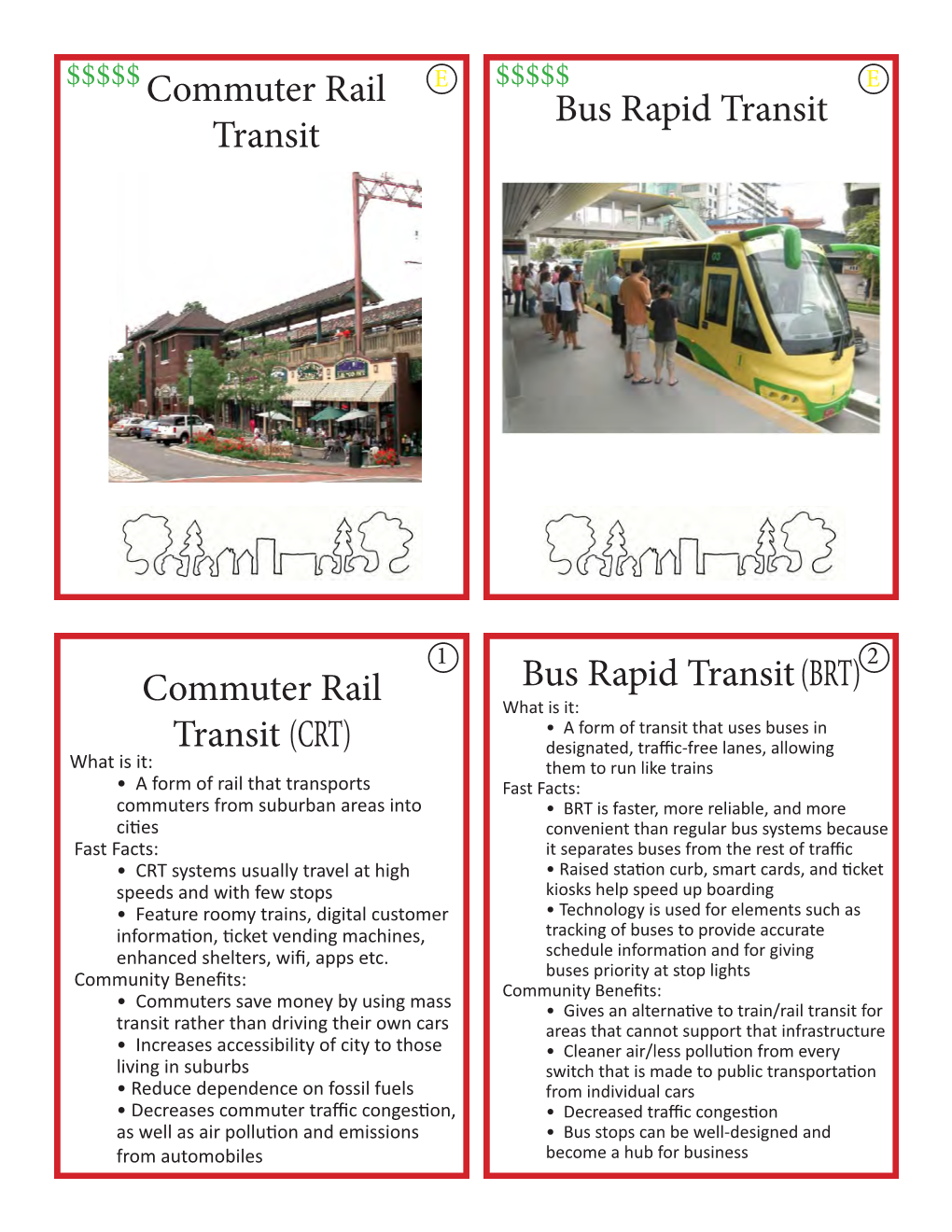 Bus Rapid Transit (BRT) Commuter Rail Transit (CRT) Commuter Rail