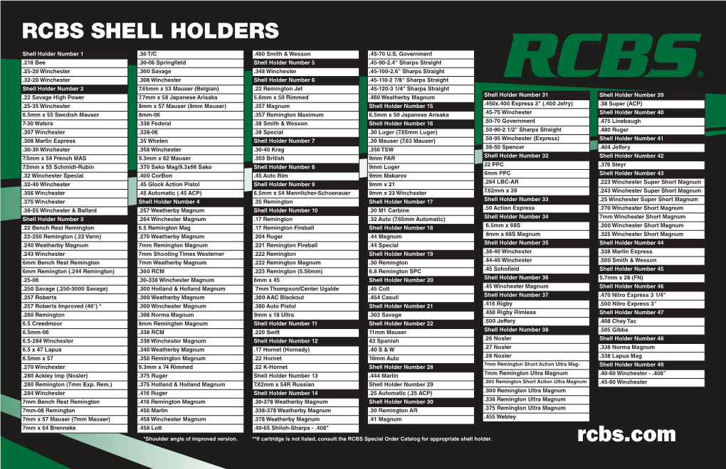 Rcbs Shell Holders