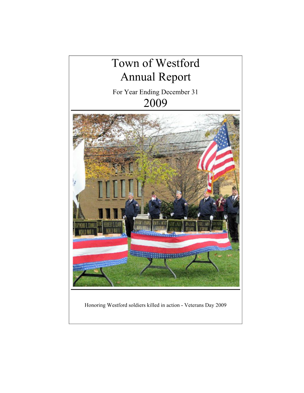 Town of Westford Annual Report 2009