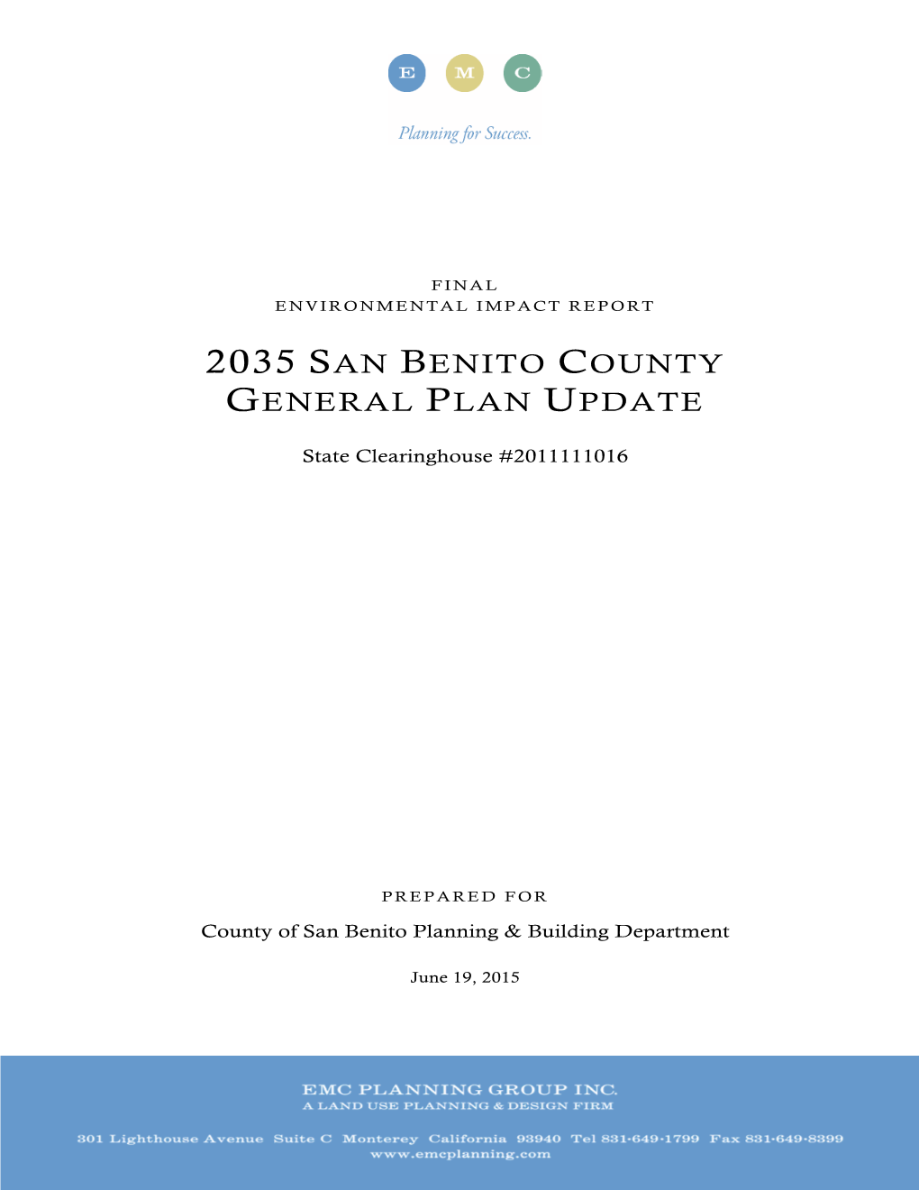 2035 San Benito County General Plan Update