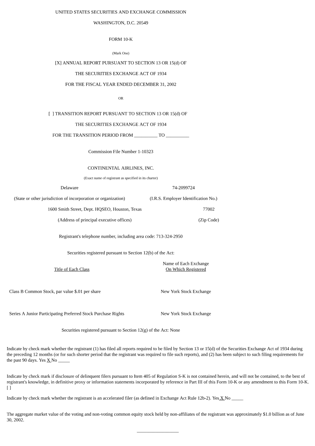 United States Securities and Exchange Commission Washington, D.C. 20549 Form 10-K [X] Annual Report Pursuant to Section 13 Or 15