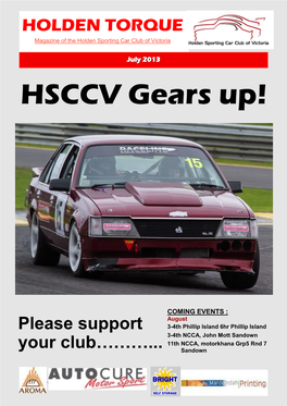 HSCCV Gears Up!