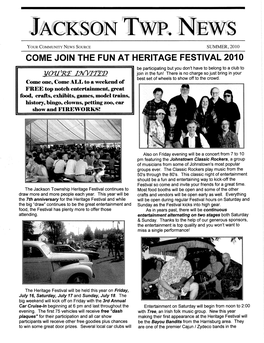 Come Join the Fun at Heritage Festival 2010