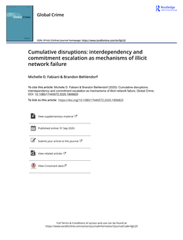 Interdependency and Commitment Escalation As Mechanisms of Illicit Network Failure