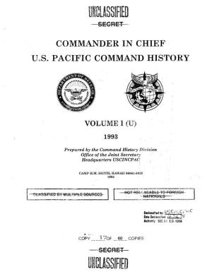 Commander 1N Chief Pacific Com a Nd History