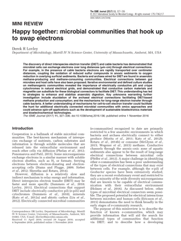 Microbial Communities That Hook up to Swap Electrons