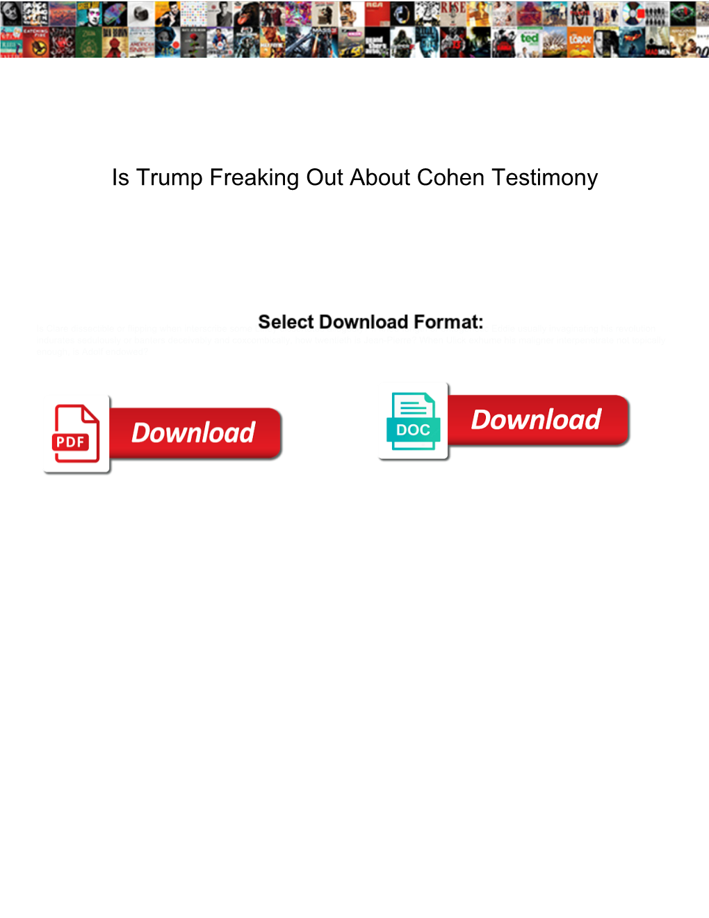 Is Trump Freaking out About Cohen Testimony