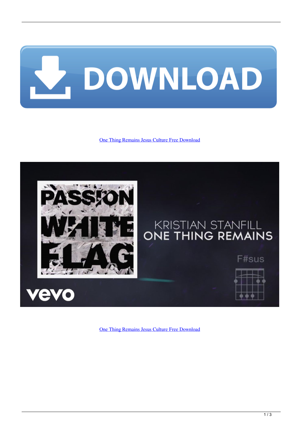 One Thing Remains Jesus Culture Free Download
