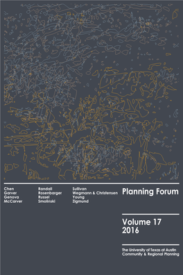 Planning Forum Volume 17 2016