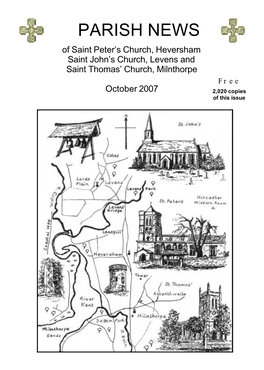 PARISH NEWS of Saint Peter’S Church, Heversham Saint John’S Church, Levens and Saint Thomas’ Church, Milnthorpe