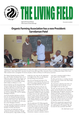 Organic Farming Association Has a New President: Sarvdaman Patel