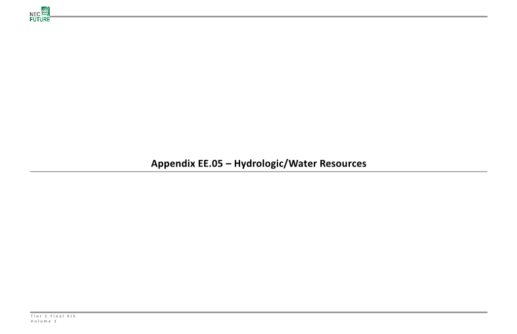 Appendix EE.05 – Hydrologic/Water Resources