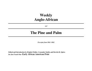Weekly Anglo-African the Pine and Palm