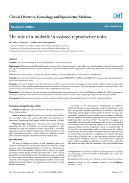 The Role of a Midwife in Assisted Reproductive Units