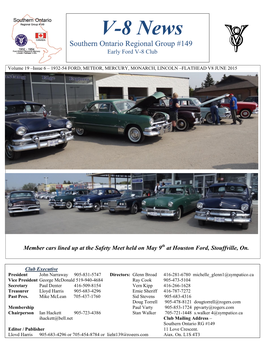 V-8 News Southern Ontario Regional Group #149 Early Ford V-8 Club