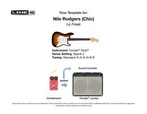 Tone Template For: Nile Rodgers (Chic) Le Freak