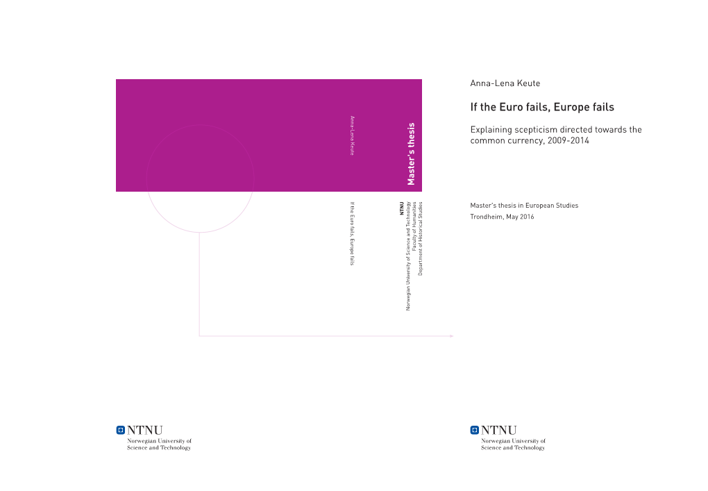 If the Euro Fails, Europe Fails