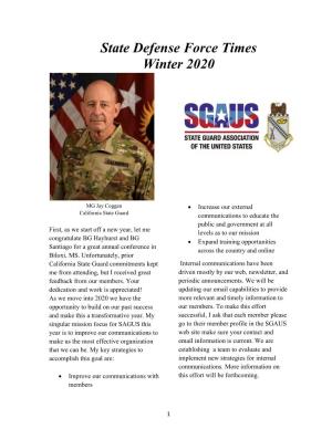 State Defense Force Times Winter 2020