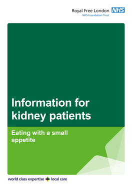 Information for Kidney Patients