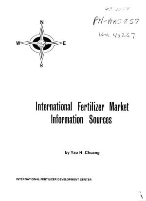 International Fertilizer Market Information Sources