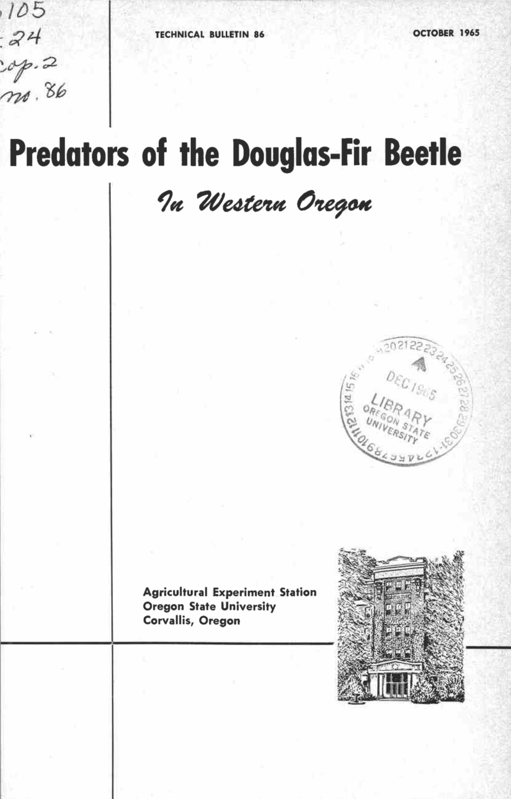 Predators of the Douglas-Fir Beetle Lot 2Vej.Tew Azegok