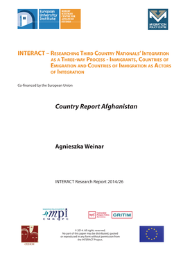Country Report Afghanistan